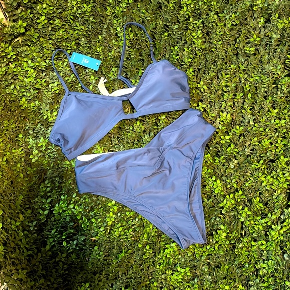 Cupshe Other - Cupshe Cutout Bralette & V-Front High Waist Bikini Set Women's Size Small